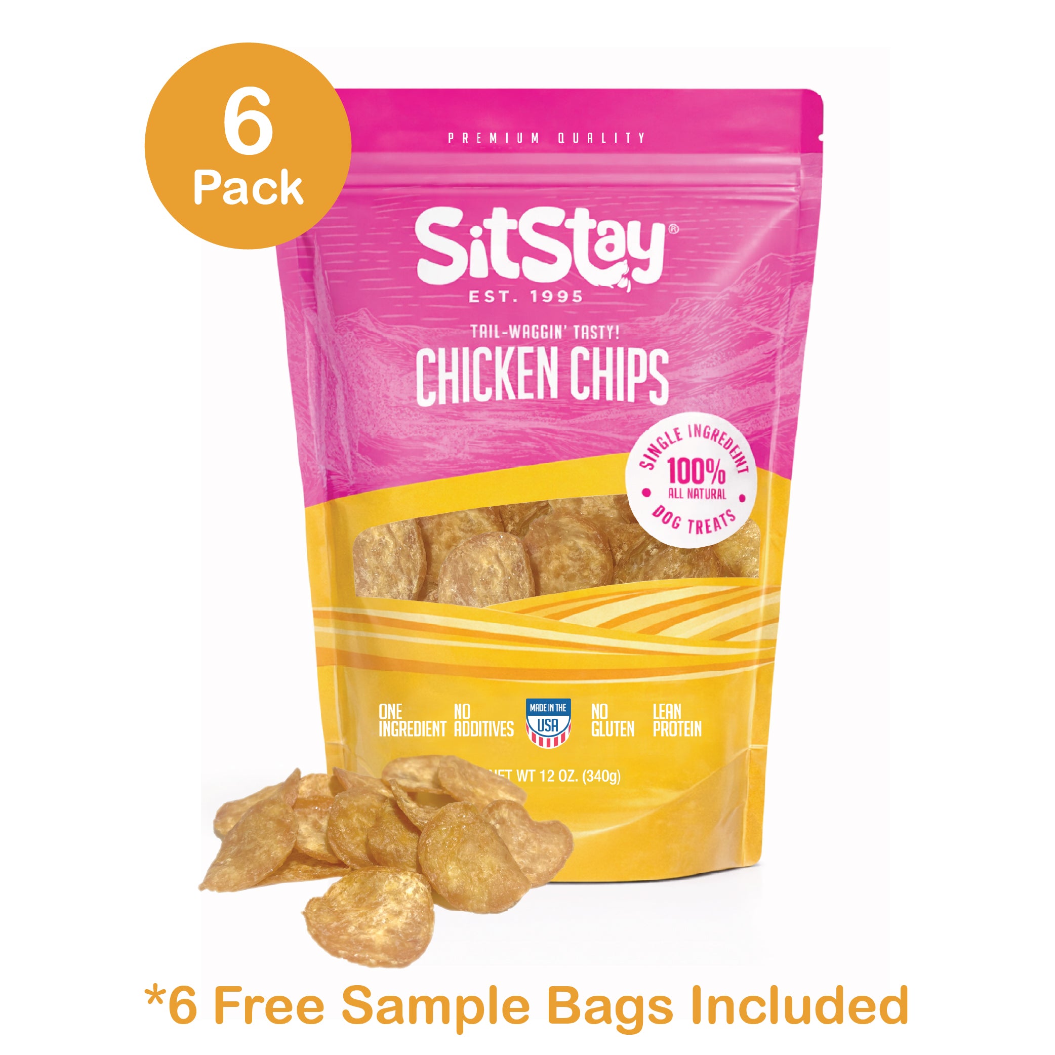 SitStay Chicken Chips 12oz